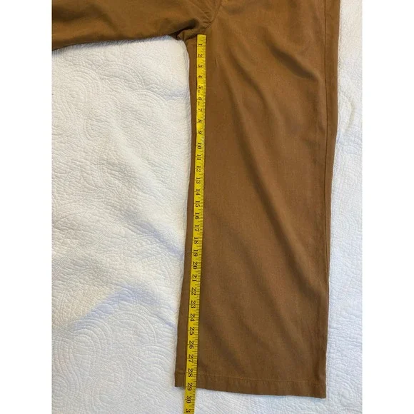 Madewell Harlow Wide Leg Pleated Trousers Brown Linen Blend Size 4 High Rise - Picture 7 of 9